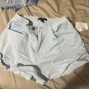 Forever 21 light blue corduroy shorts